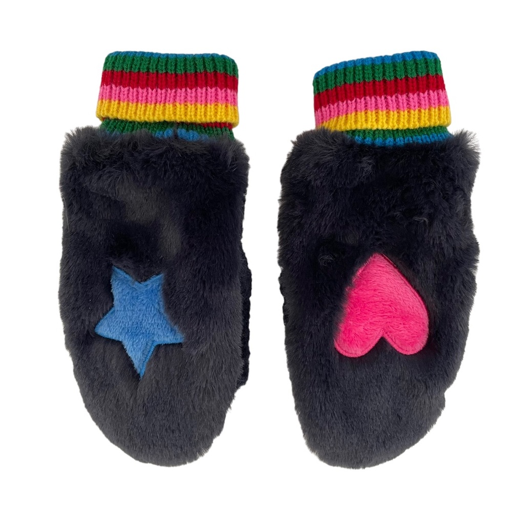 Mini Boden Furry Mittens